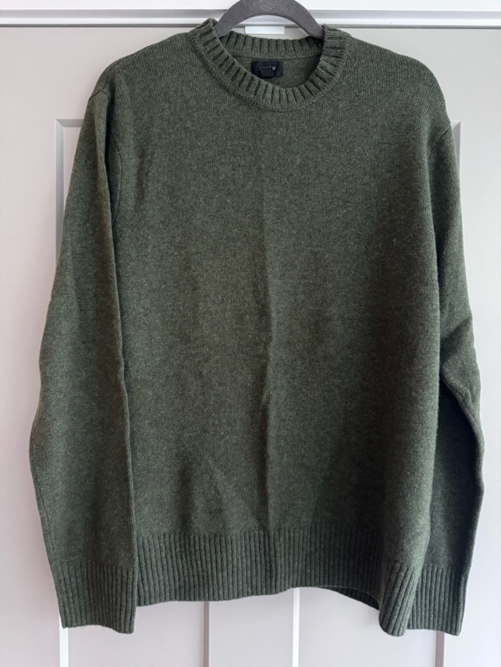 J. Crew Men's Dark Olive Crewneck Sweater